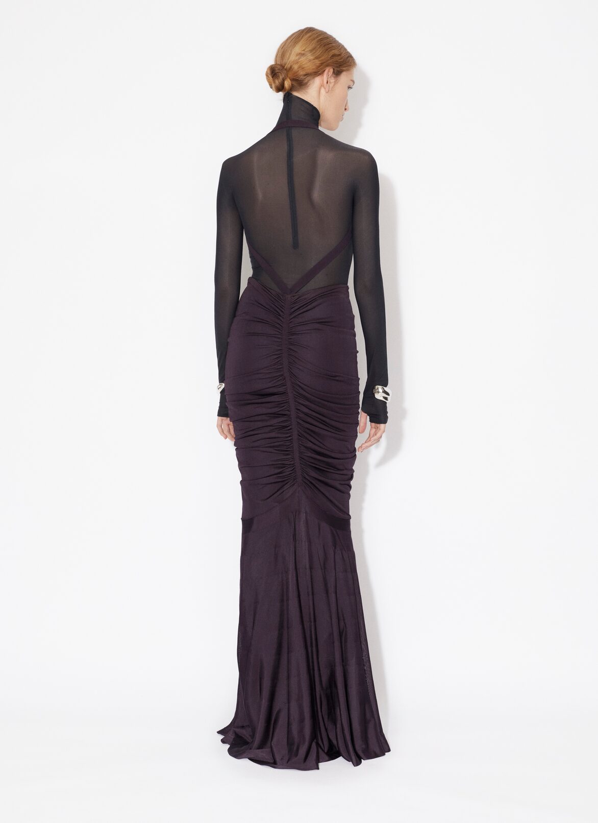 Sheer body in jersey ALAÏA BLACK SHEER BODY IN JERSEY